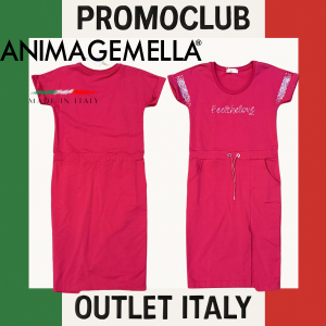 Дамска рокля трико ANIMAGEMELLA, размер S, 95% памук, 5% еластан, Италия